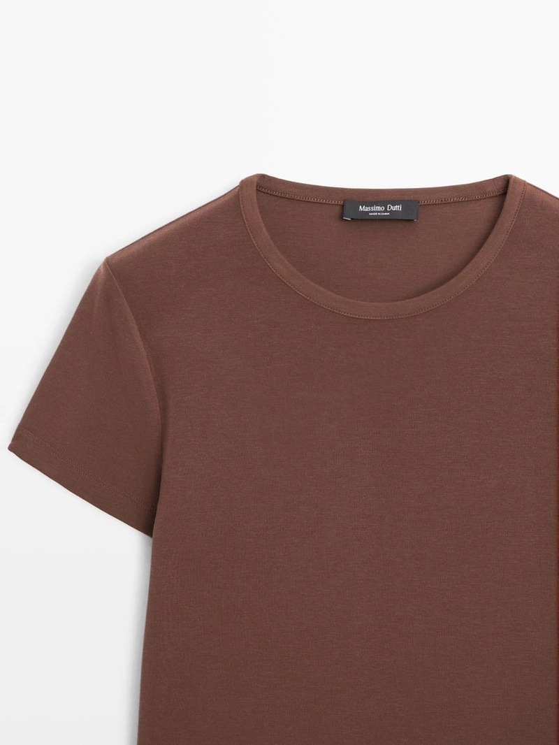 Футболка с коротким рукавом из смесового лиоцелла