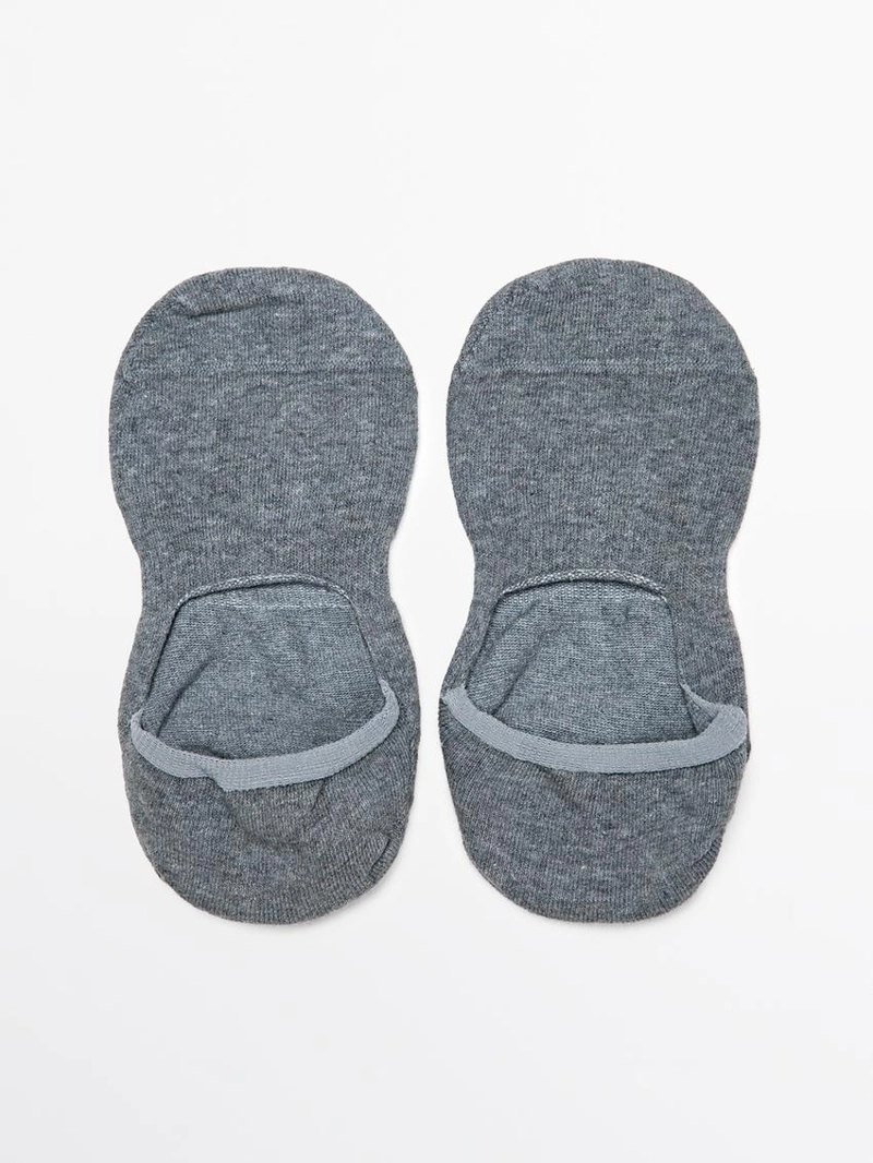 Набор из 3 пар невидимых носков из хлопкового микса