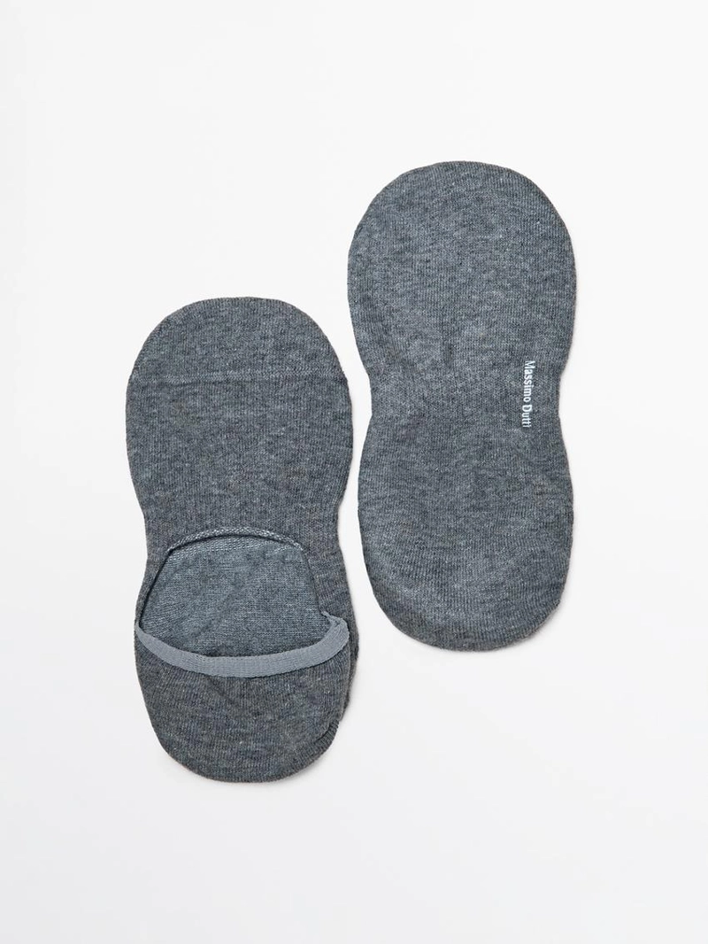 Набор из 3 пар невидимых носков из хлопкового микса