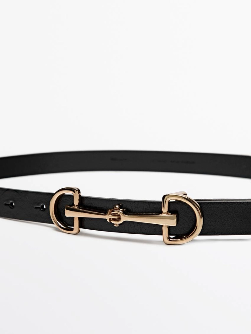 Кожанный ремень в стиле конного спорта