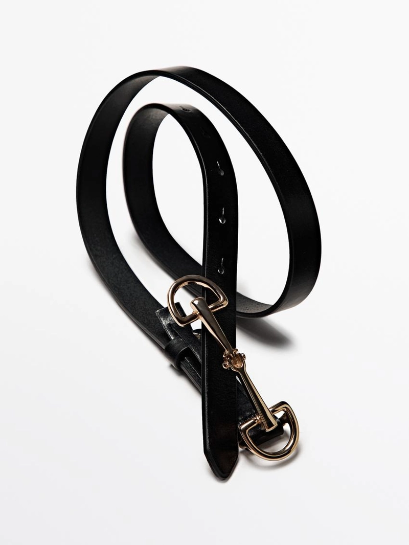 Кожанный ремень в стиле конного спорта