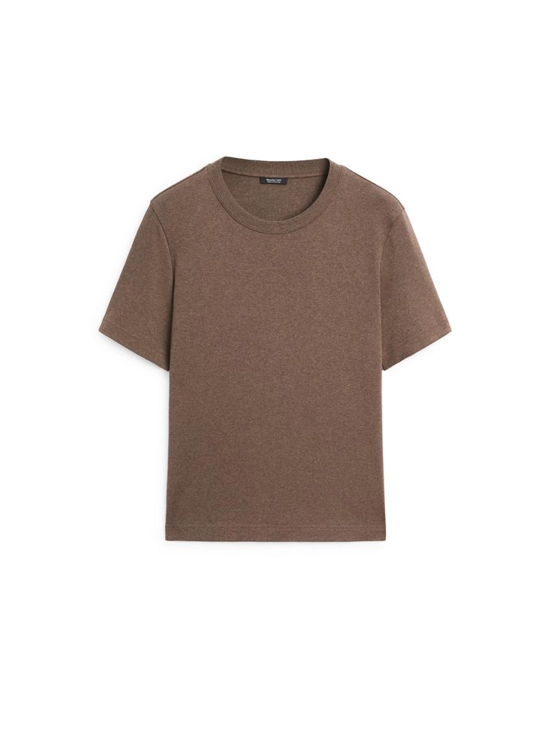 Футболка поло из 100% хлопкового интерлока с круглым вырезом