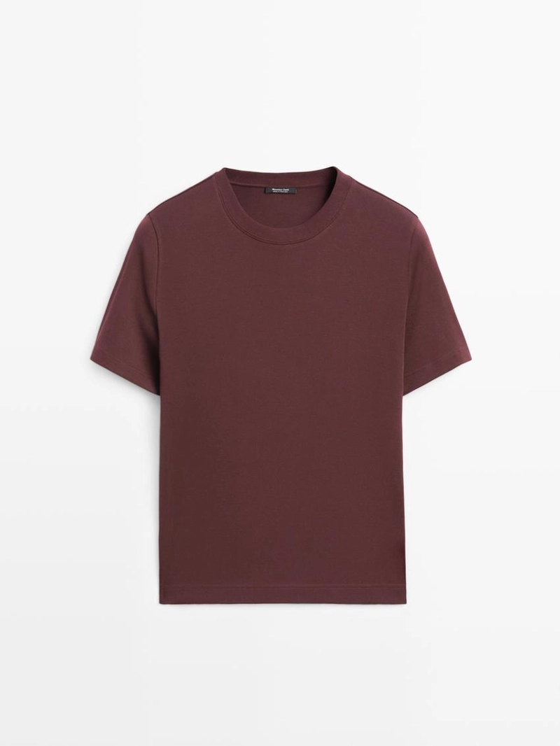 Футболка с круглым вырезом из 100% хлопкового интерлока