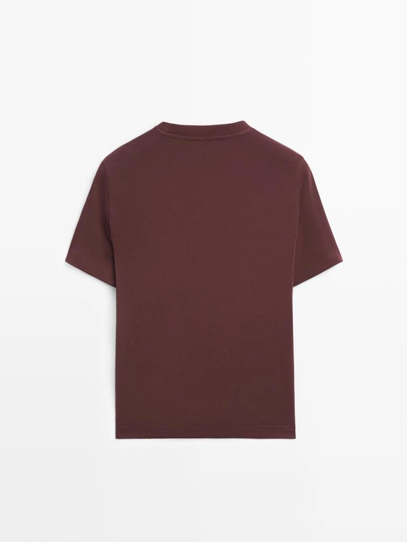 Футболка с круглым вырезом из 100% хлопкового интерлока