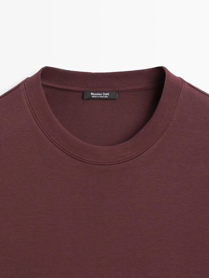 Футболка с круглым вырезом из 100% хлопкового интерлока