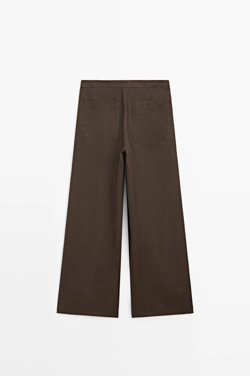 Брюки из льна с летящим фасоном