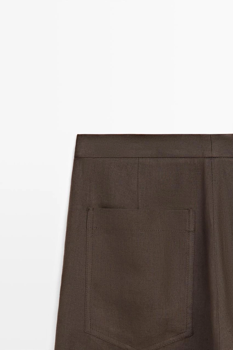 Брюки из льна с летящим фасоном