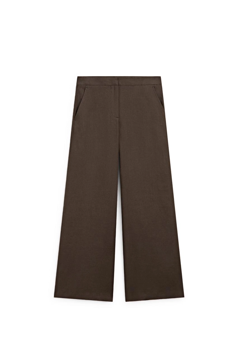 Брюки из льна с летящим фасоном