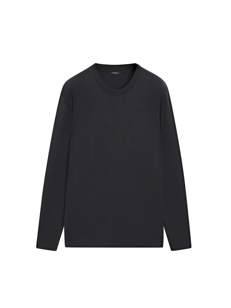 Футболка с длинным рукавом из средневесного хлопка