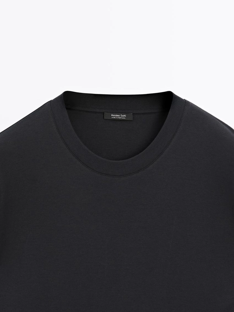 Футболка с длинным рукавом из средневесного хлопка