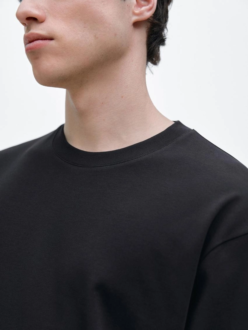 Футболка с длинным рукавом из средневесного хлопка