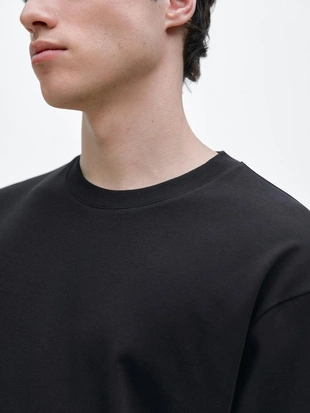 Футболка с длинным рукавом из средневесного хлопка- Заказать в России