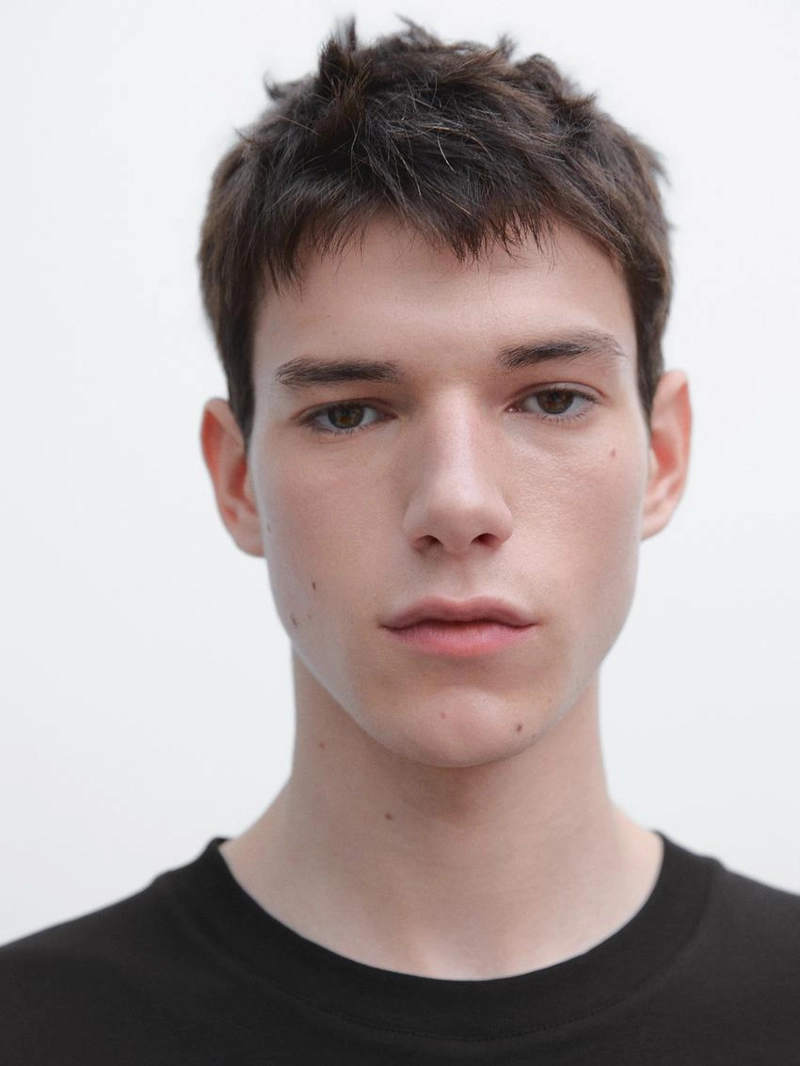 Футболка с длинным рукавом из средневесного хлопка