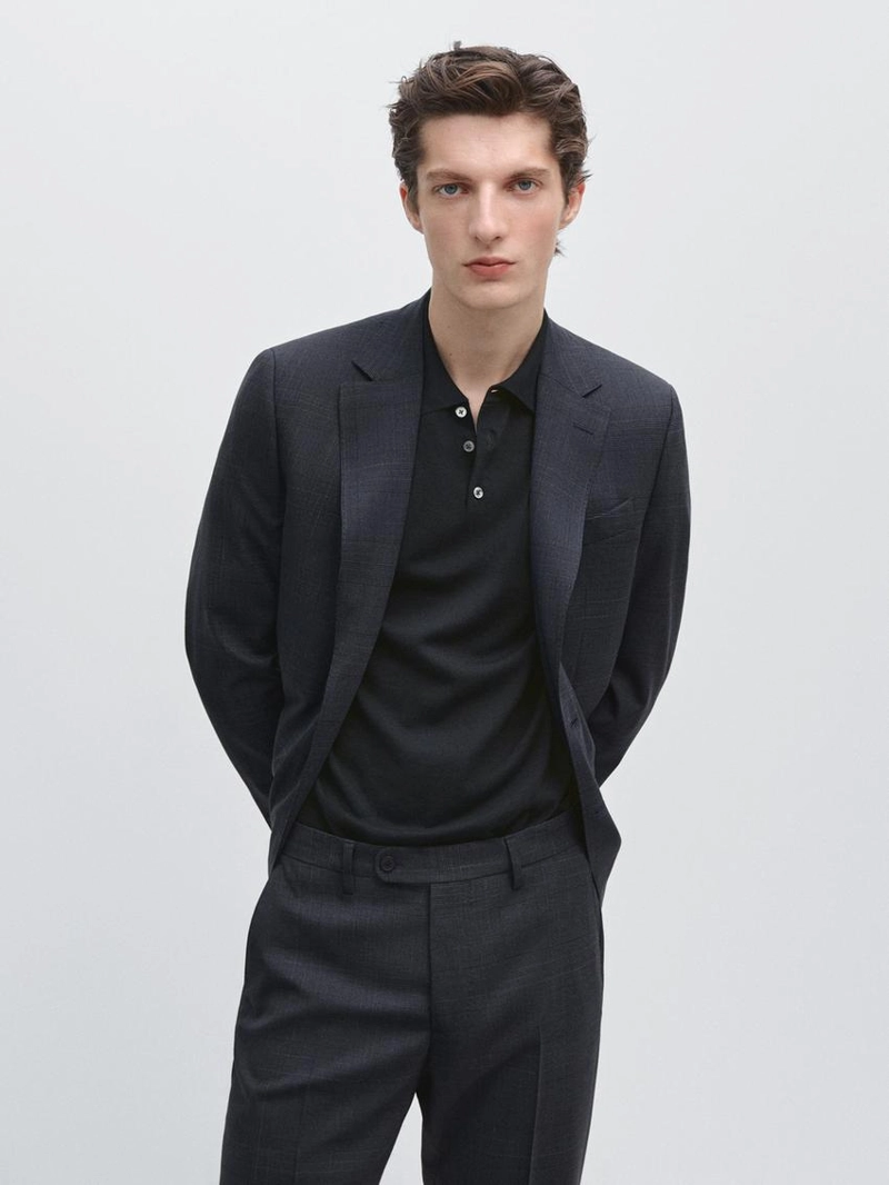 Пиджак из шерстяной смеси в клетку