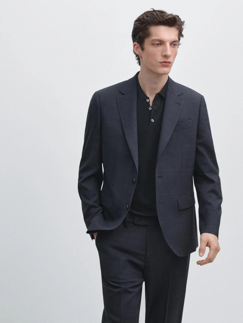 Пиджак из шерстяной смеси в клетку