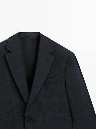 Пиджак из шерстяной смеси в клетку- Заказать в России