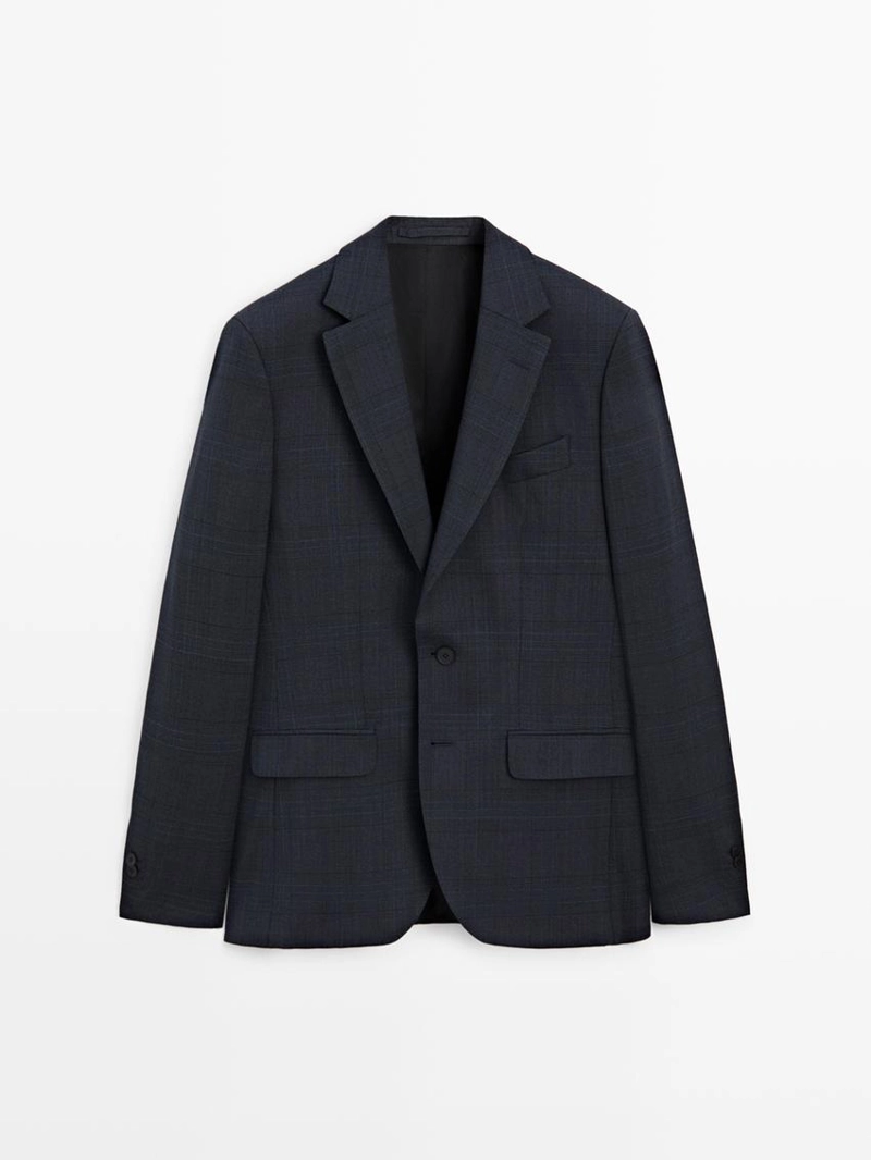 Пиджак из шерстяной смеси в клетку