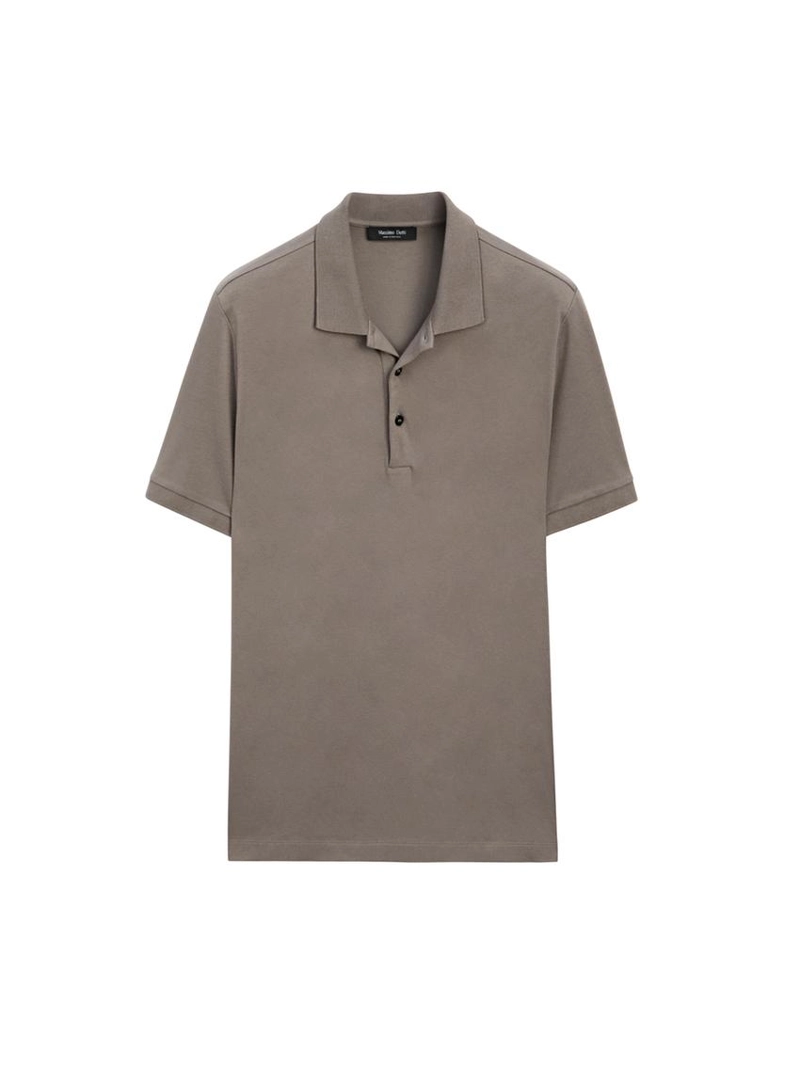 Поло с короткими рукавами из хлопкового смесового материала