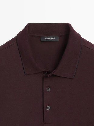 Поло с коротким рукавом из хлопково-синтетической смеси- Заказать в России