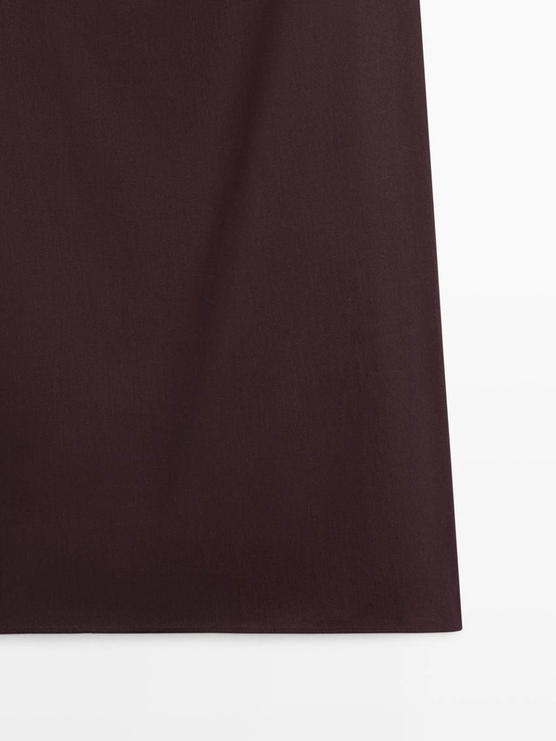 Платье из льняной смеси с асимметрией