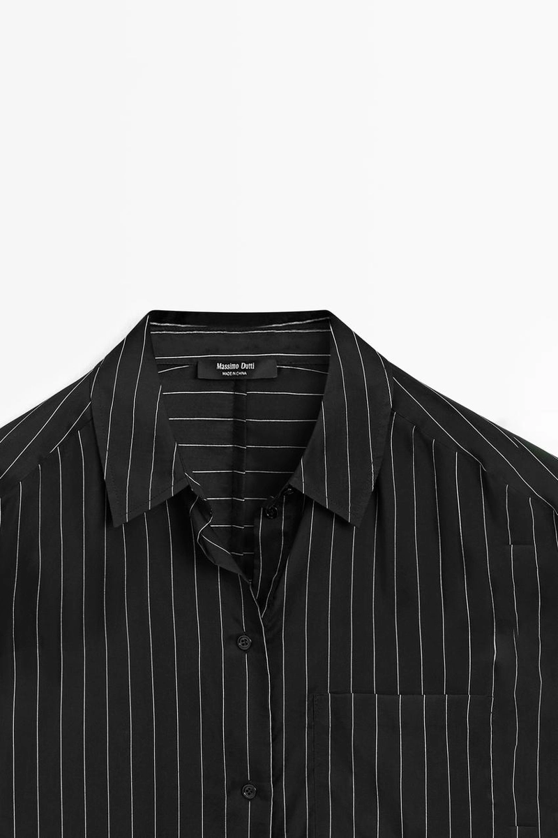 Рубашка в полоску из текучей ткани - studio