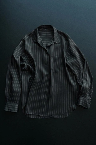 Рубашка в полоску из текучей ткани - studio- Заказать в России