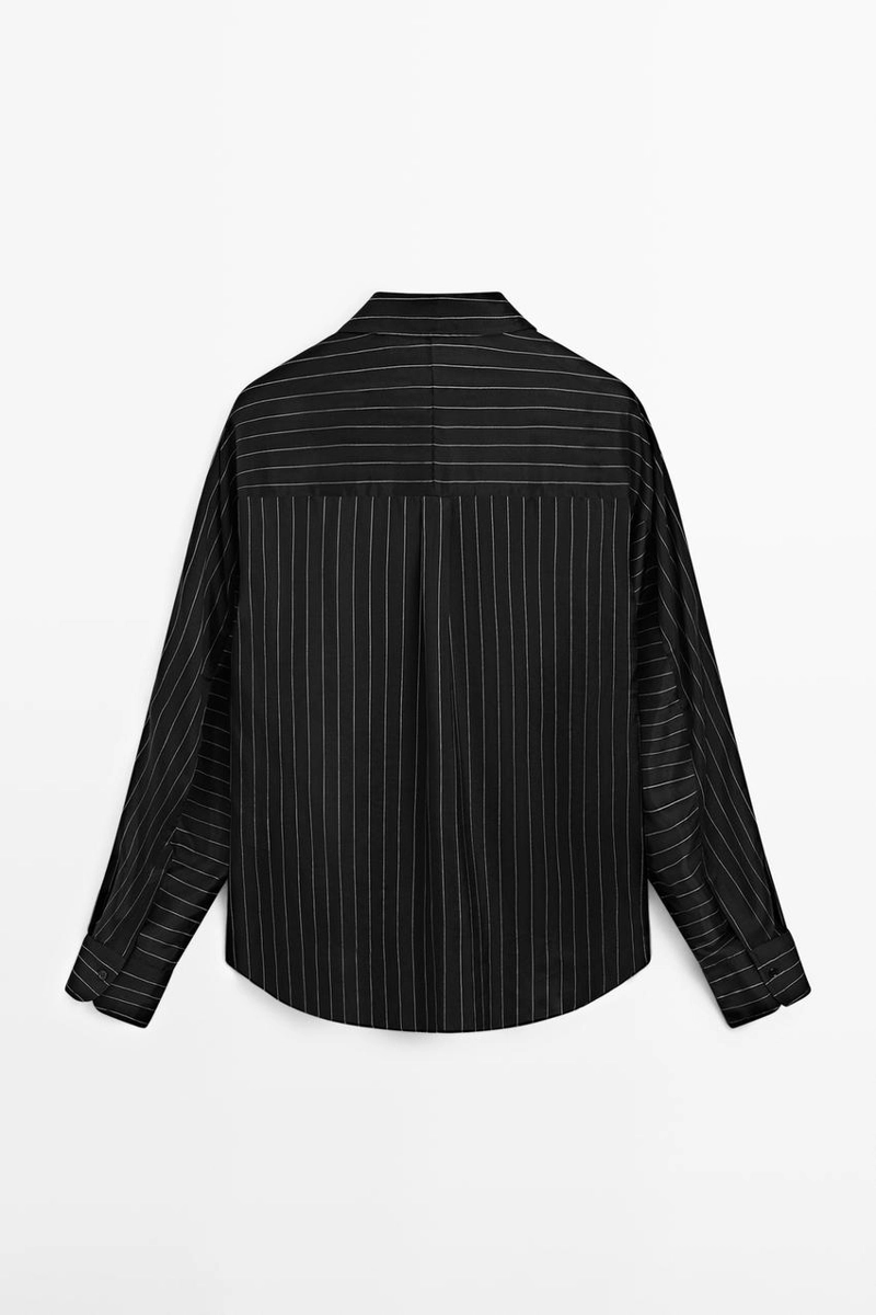 Рубашка в полоску из текучей ткани - studio