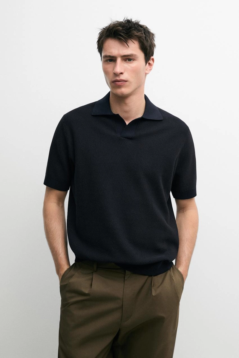 Поло из вязаного трикотажа 100% хлопка