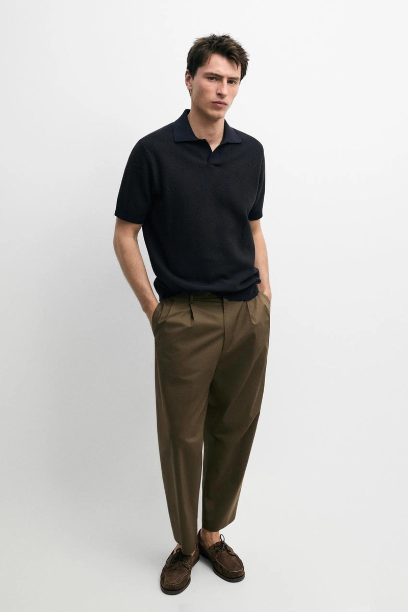 Поло из вязаного трикотажа 100% хлопка