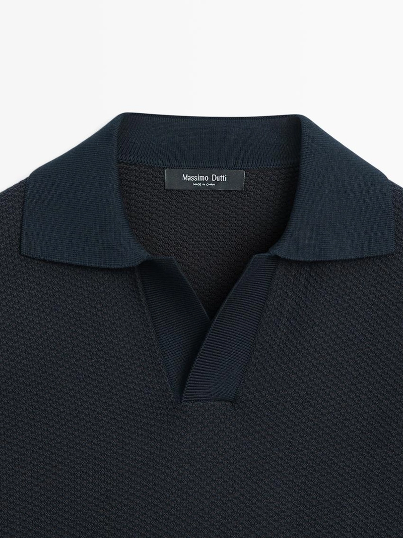 Поло из вязаного трикотажа 100% хлопка