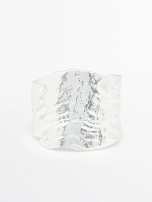 Широкий текстурированный браслет- Заказать в России