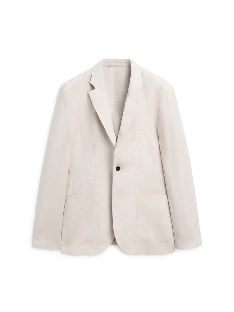 Пиджак из льна с карманами