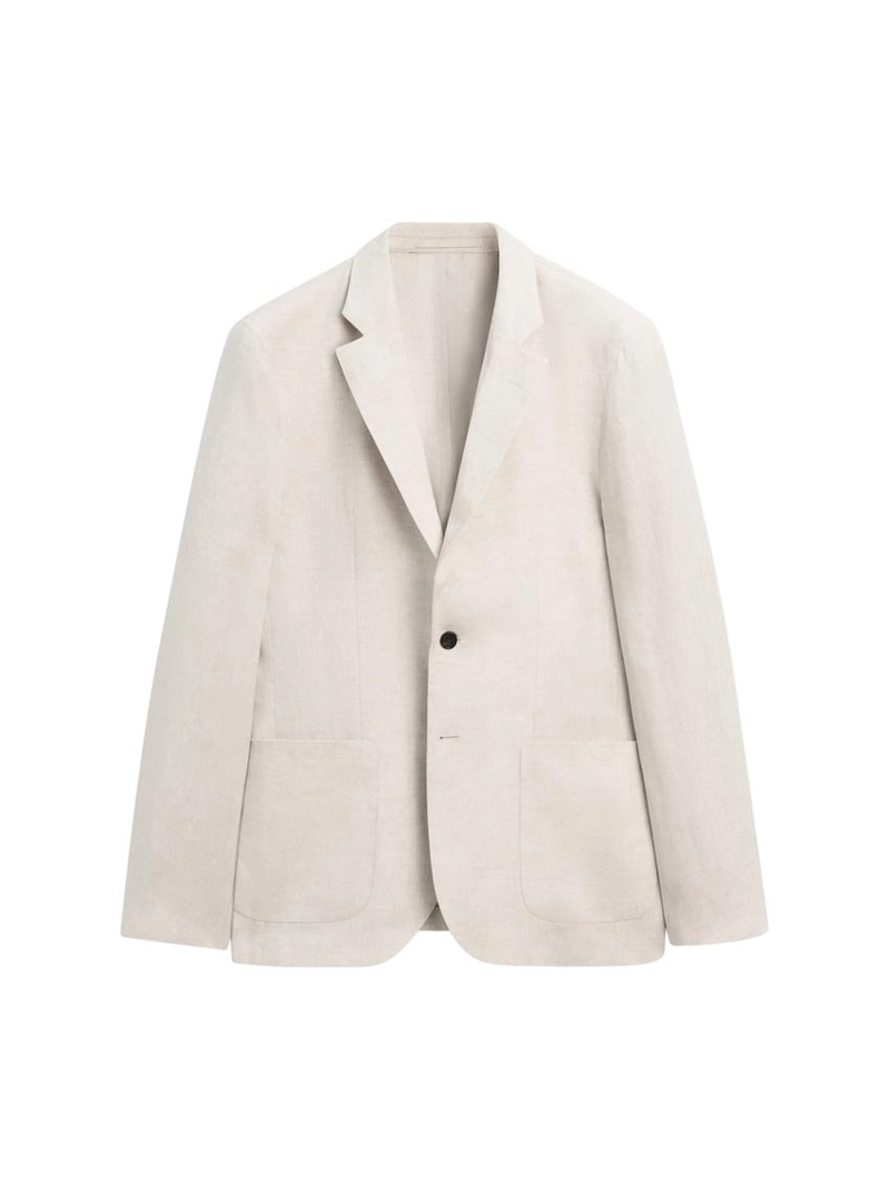 Пиджак из льна с карманами