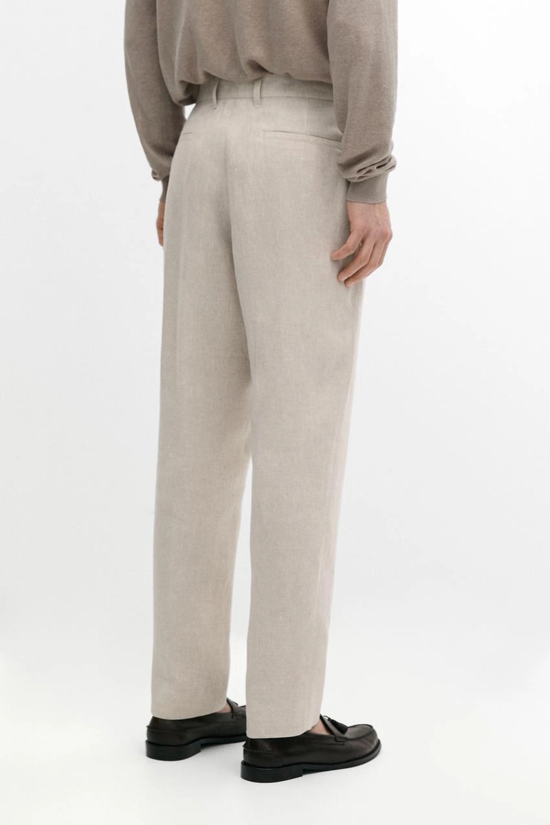 Брюки костюмные из льна