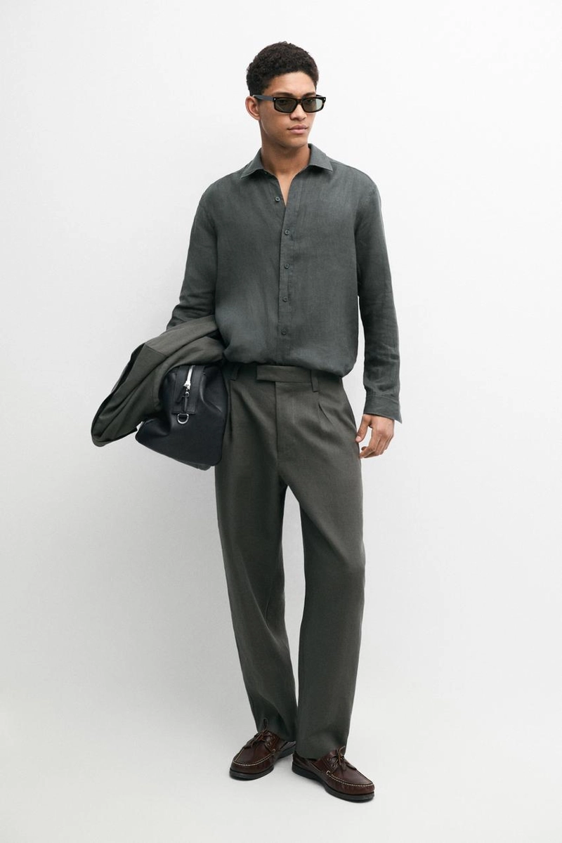 Брюки для костюма из льна