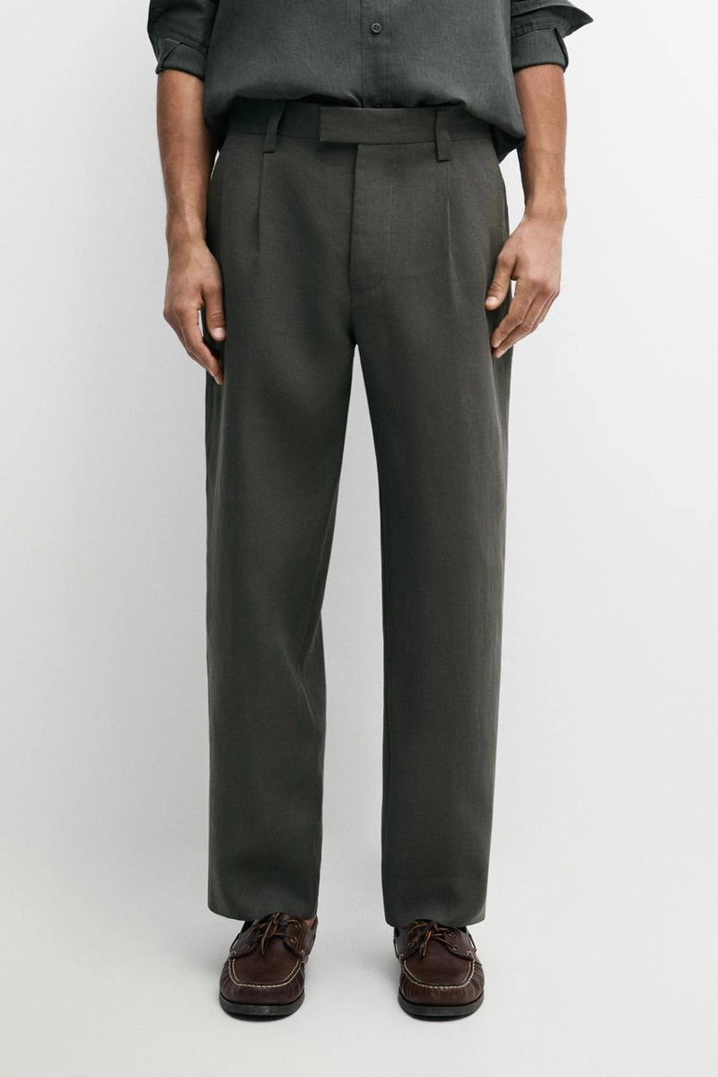 Брюки для костюма из льна
