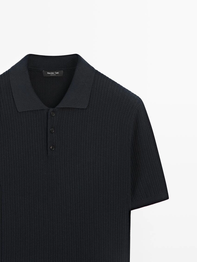 Поло-свитер с воротником из 100% хлопка