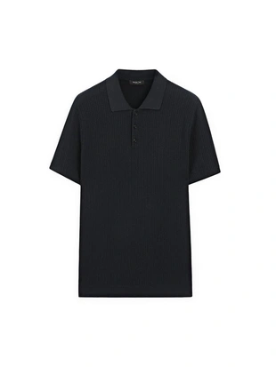 Поло-свитер с воротником из 100% хлопка- Заказать в России