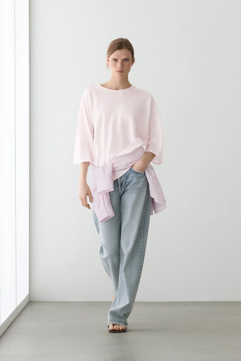 Футболка из льняной смеси