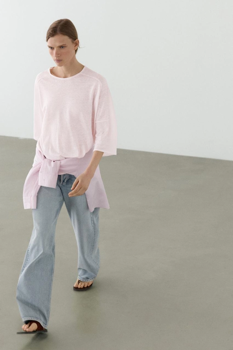 Футболка из льняной смеси