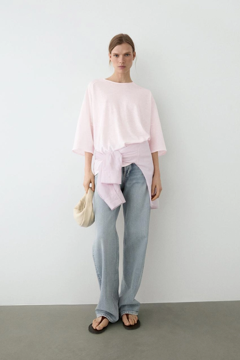 Футболка из льняной смеси