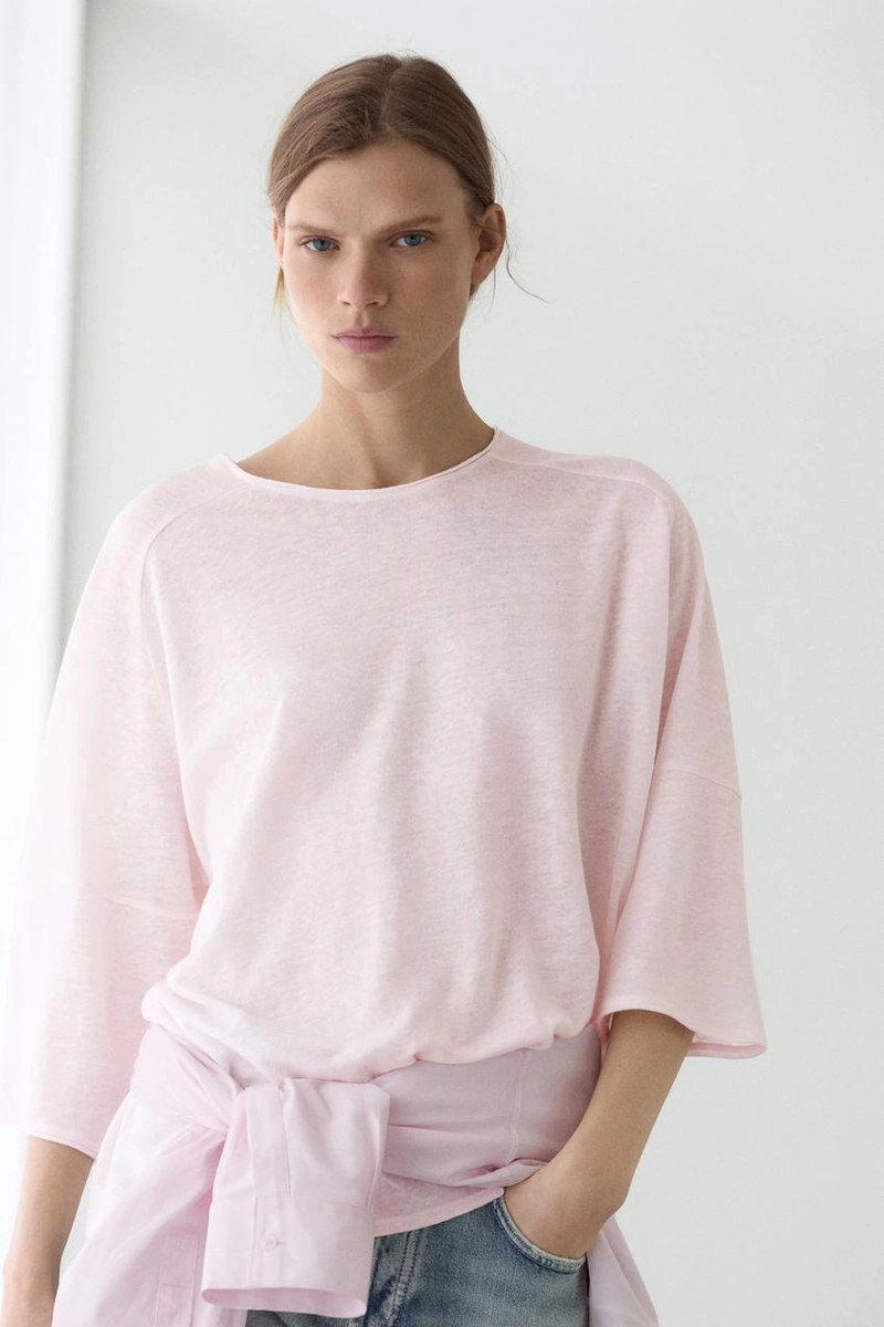 Футболка из льняной смеси