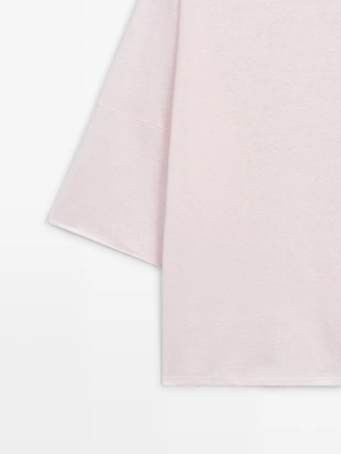 Футболка из льняной смеси- Заказать в России