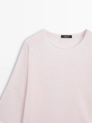 Футболка из льняной смеси- Заказать в России