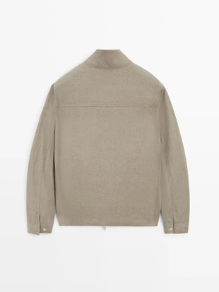 Льняная бомбер-куртка- Заказать в России