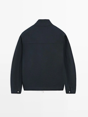 Льняная бомбер-куртка- Заказать в России