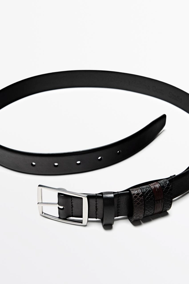 Кожанный пояс с 5 петлями - studio