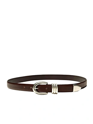 Кожанный ремень с металлической деталью- Заказать в России