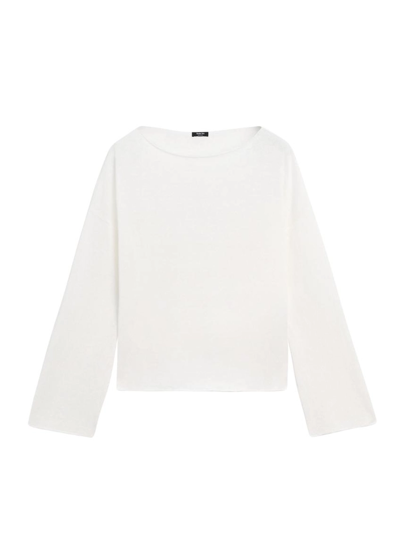 Пуловер из льна с лодочкой