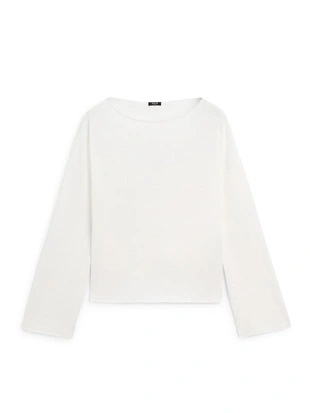 Пуловер из льна с лодочкой- Заказать в России